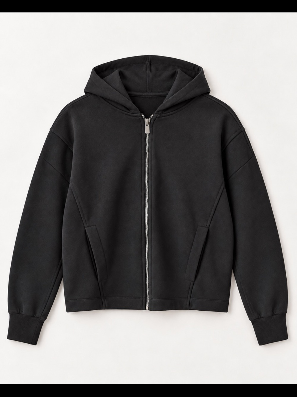 Reitmans Black Zip Hoodie Jacket